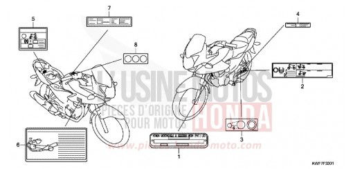 ETIQUETTE DE PRECAUTIONS (CBF125MA/B/D) CBF125MB de 2011
